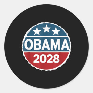 Obama 2028 Obama For President 2028 Obama Vintage Classic Round Sticker