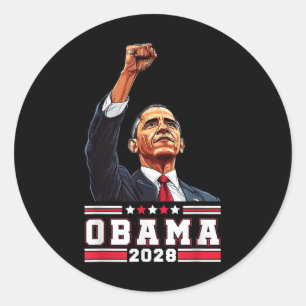 Obama 2028 Shirt Vote Obama For President 28 Classic Round Sticker