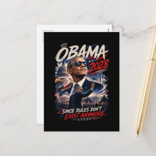 Obama 2028 Since Rules Don't Exist Anymore Holiday Postcard
