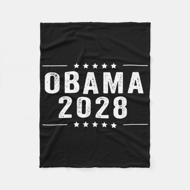 Obama 2028 Tee  Fleece Blanket (Front)
