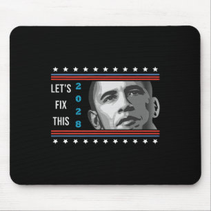 Obama 2028 Usa Vintage Patriotic Political Protest Mouse Pad