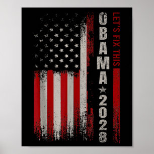 Obama 2028 Vote Obama For President 2028 Election  Poster