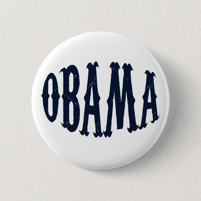 OBAMA 2 INCH ROUND BUTTON (Front)