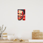 Obama - 44th President on a Red GIANT Poster (Kitchen)