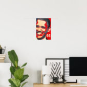 Obama - 44th President on a Red GIANT Poster (Home Office)