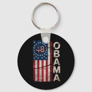 Obama 48th President American Flag Obama For Presi Keychain