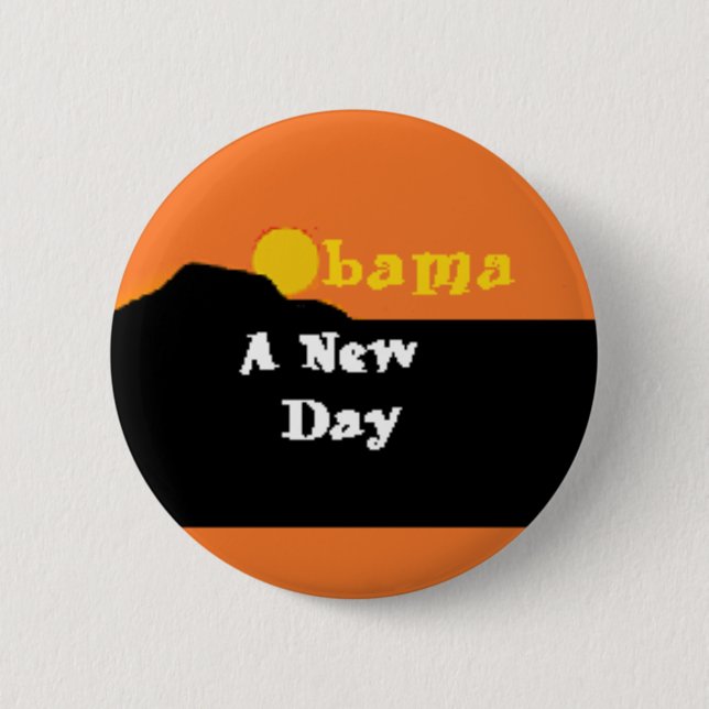 Obama A New Day Button (Front)
