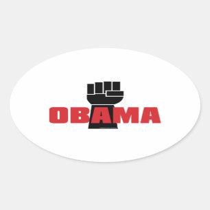 Obama à raison ! Autocollants de poing noir