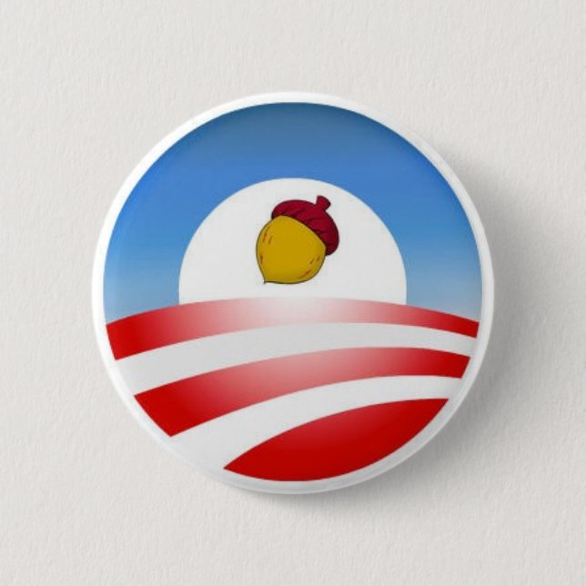 Obama Acorn 2 Inch Round Button (Front)