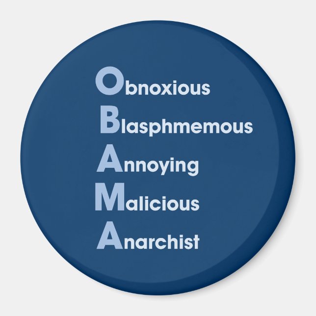 Obama Acronym Magnet (Front)