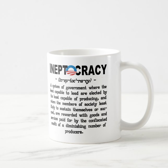 Obama Administration Ineptocracy Definition Mug (Right)