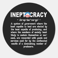 Obama Administration Ineptocracy Sticker