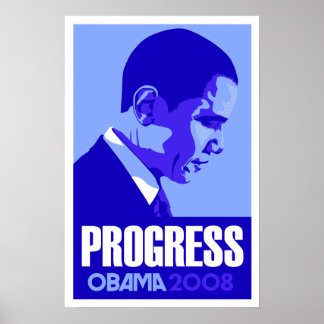 Obama - Affiche bleue Progress