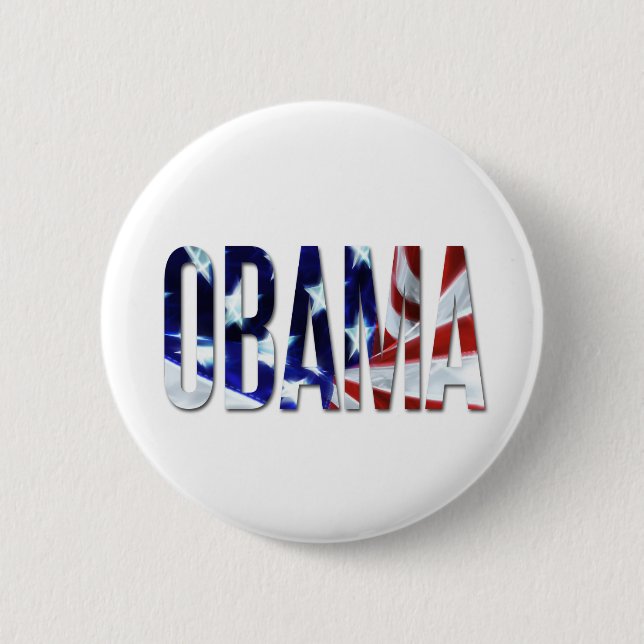Obama America Flag 2 Inch Round Button (Front)