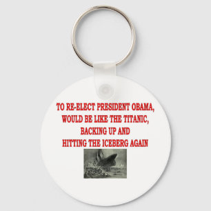 OBAMA AND THE TITANIC KEYCHAIN