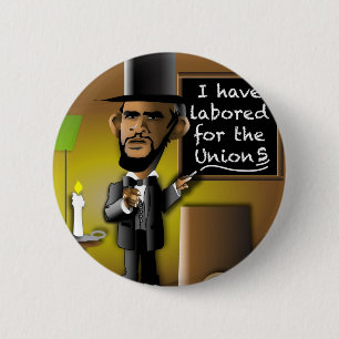 Obama as Lincoln for the Union(s) 2 Inch Round Button