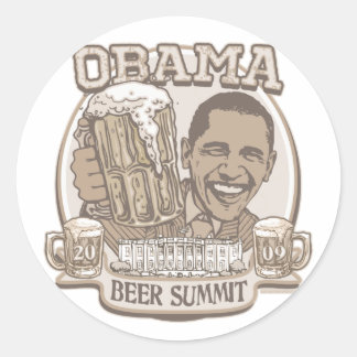 Obama Beer Summit Nonpartisan Gear Classic Round Sticker