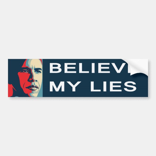 Obama Believe Sheeple Bumper Sticker (Front)