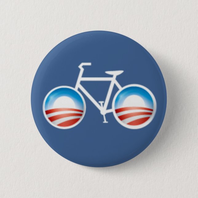 Obama Bicycle Button (Front)
