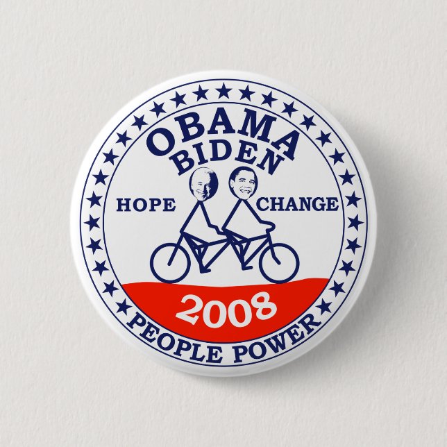 Obama Biden 2008 2 Inch Round Button (Front)