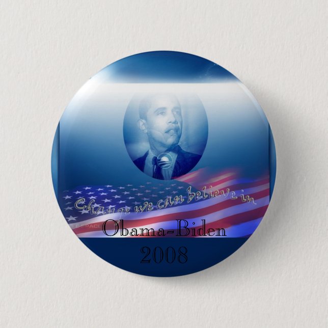 Obama-Biden 2008 2 Inch Round Button (Front)