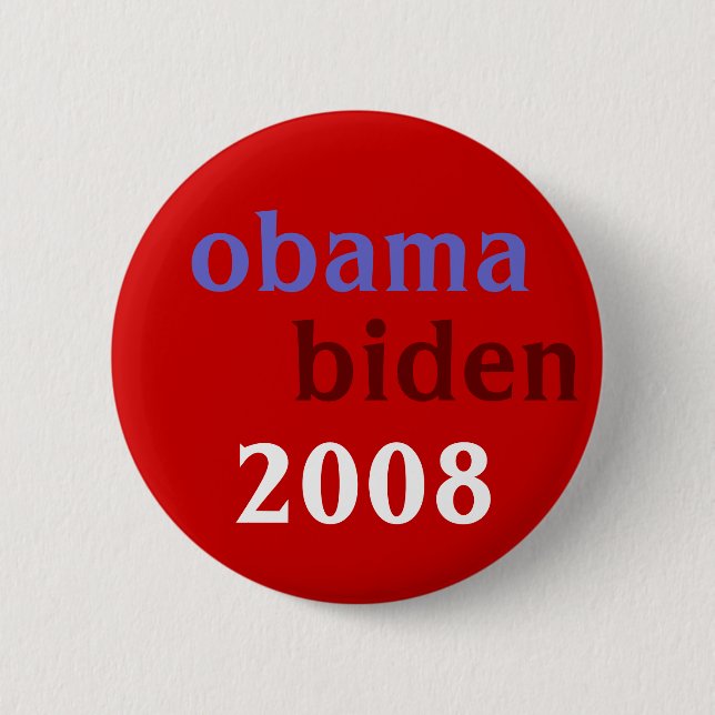 Obama Biden 2008 2 Inch Round Button (Front)