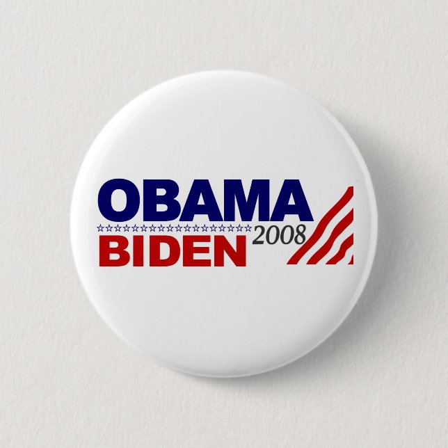 Obama Biden 2008 2 Inch Round Button (Front)