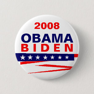 OBAMA-BIDEN, 2008 2 INCH ROUND BUTTON