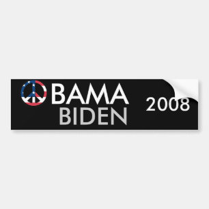 Obama Biden 2008 Peace Bumper Sticker