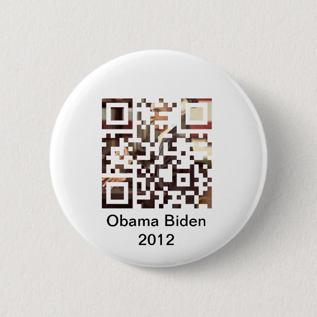 Obama Biden 2012 2 Inch Round Button (Front)