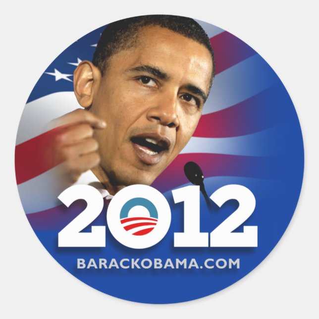 Obama Biden 2012 Classic Round Sticker (Front)