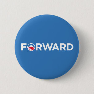 Obama Biden 2012 Forward (White on Light Blue) 2 Inch Round Button