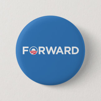 Obama Biden 2012 Forward (White on Light Blue) 2 Inch Round Button