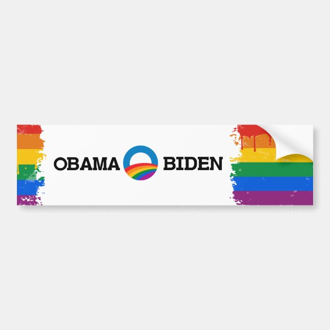 Obama Biden 2012 Pride Sticker (Front)