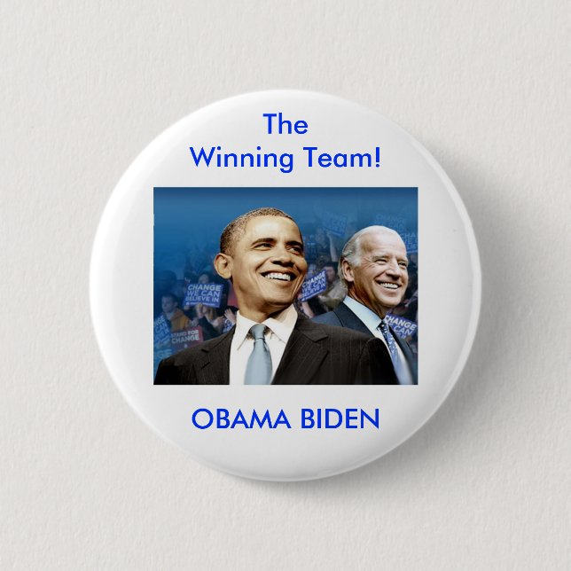 Obama Biden 2 Inch Round Button (Front)