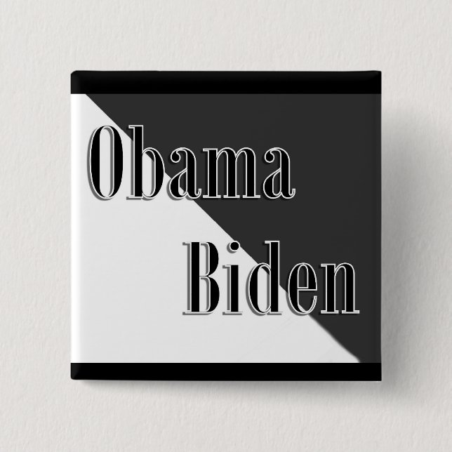 Obama Biden 2 Inch Square Button (Front)