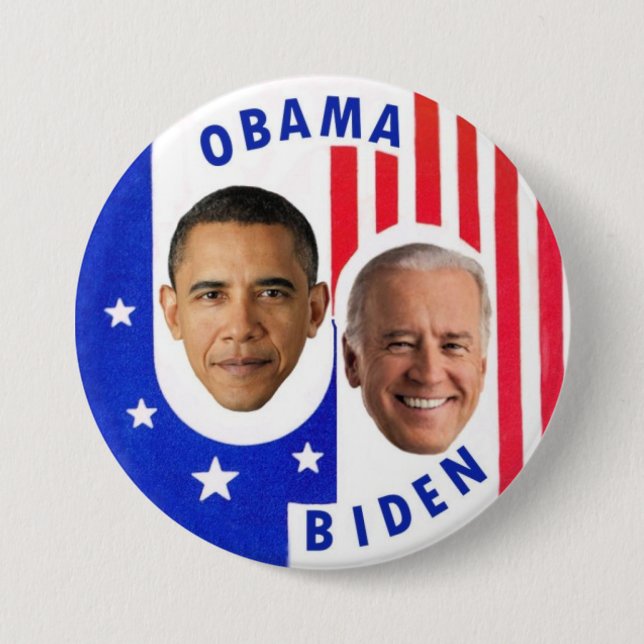 Obama Biden 3 Inch Round Button (Front)