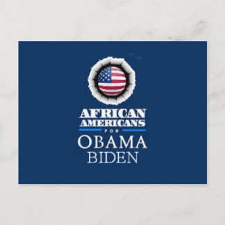 Obama Biden AFRICAN AMERICANS Postcard
