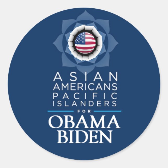Obama Biden ASIANS Sticker (Front)