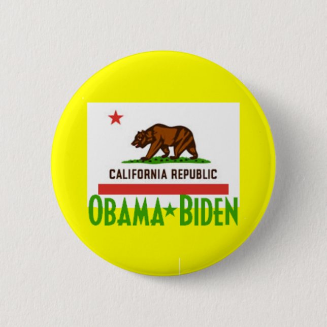 Obama Biden CALIFORNIA Button (Front)