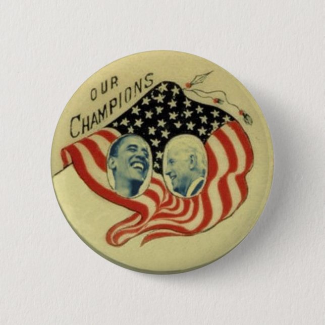 Obama/Biden Flag Button (Front)