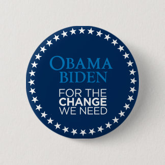 Obama Biden for the Change We Need 2 Inch Round Button