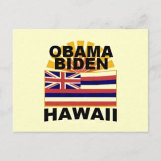 Obama Biden HAWAII Postcard