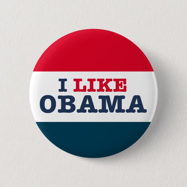 Obama Biden I Like Obama (Button) 2 Inch Round Button (Front)