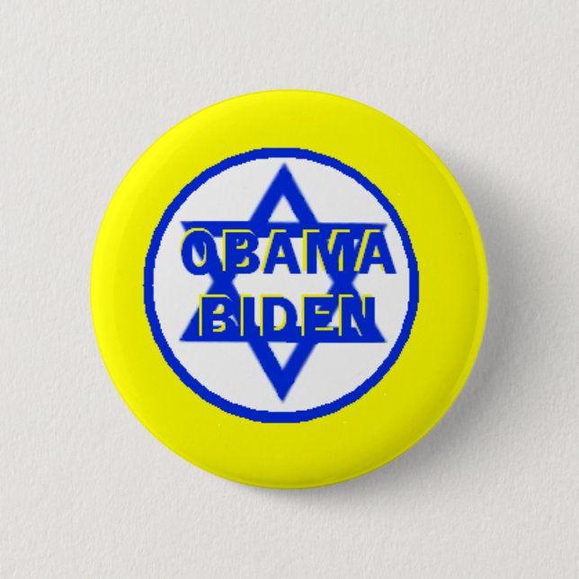 Obama Biden Jewish Button (Front)
