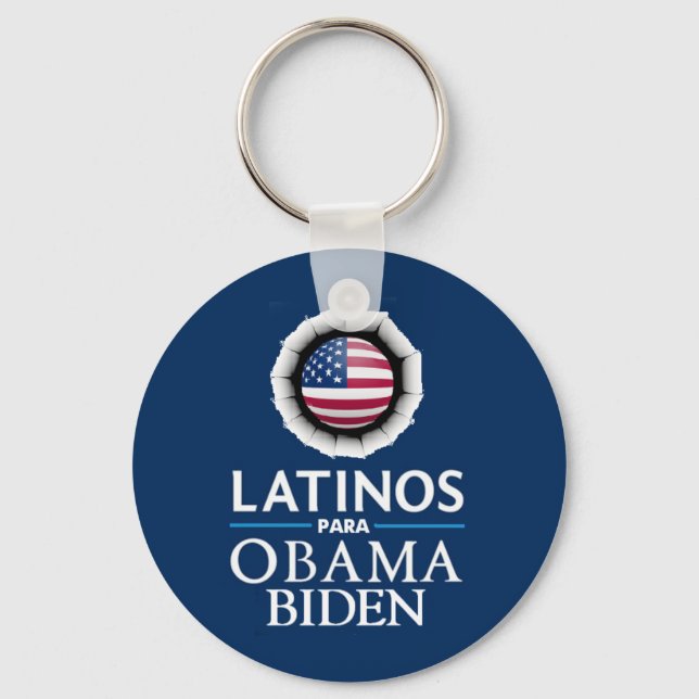 Obama Biden LATINOS Keychain (Front)