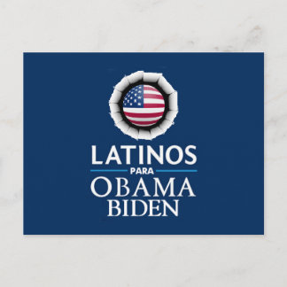 Obama Biden LATINOS Postcard