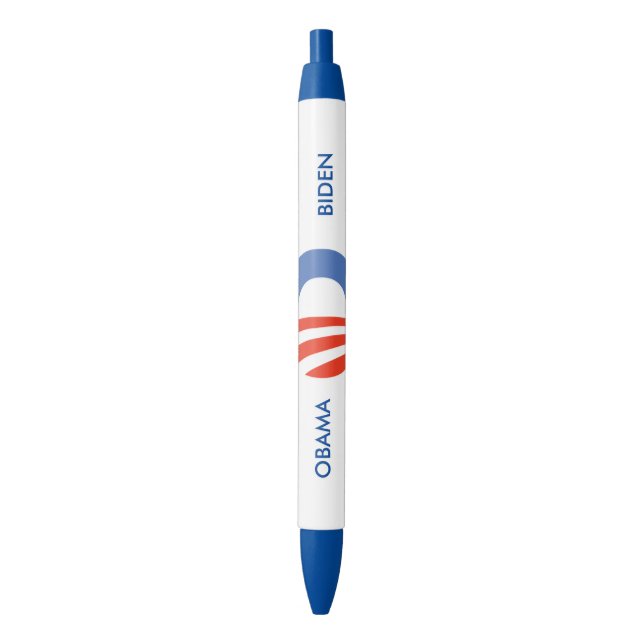 Obama-Biden Logo Black Ink Pen (Front Vertical)