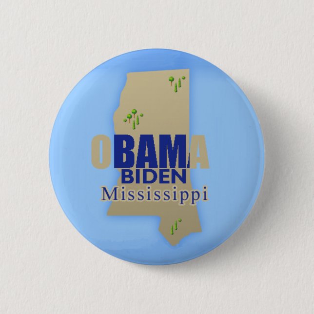 Obama Biden MISSISSIPPI Button (Front)