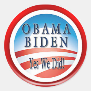 OBAMA BIDEN "OUI NOUS AVONS FAIT" STICKERS